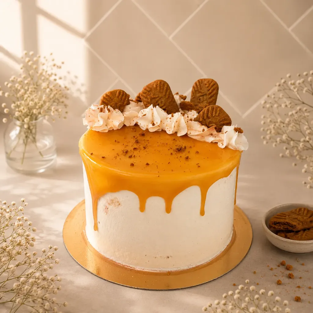 Tarta de Vainilla y Caramelo Salado (8-10 personas, Con lactosa, Con gluten)