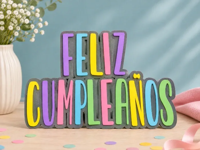 Topper Feliz Cumple Multi Color
