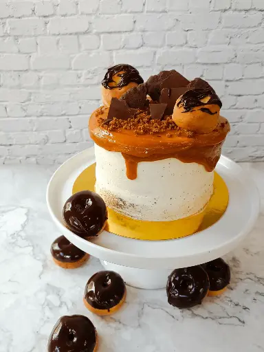 Tarta de Chocolate, crema de queso y caramelo